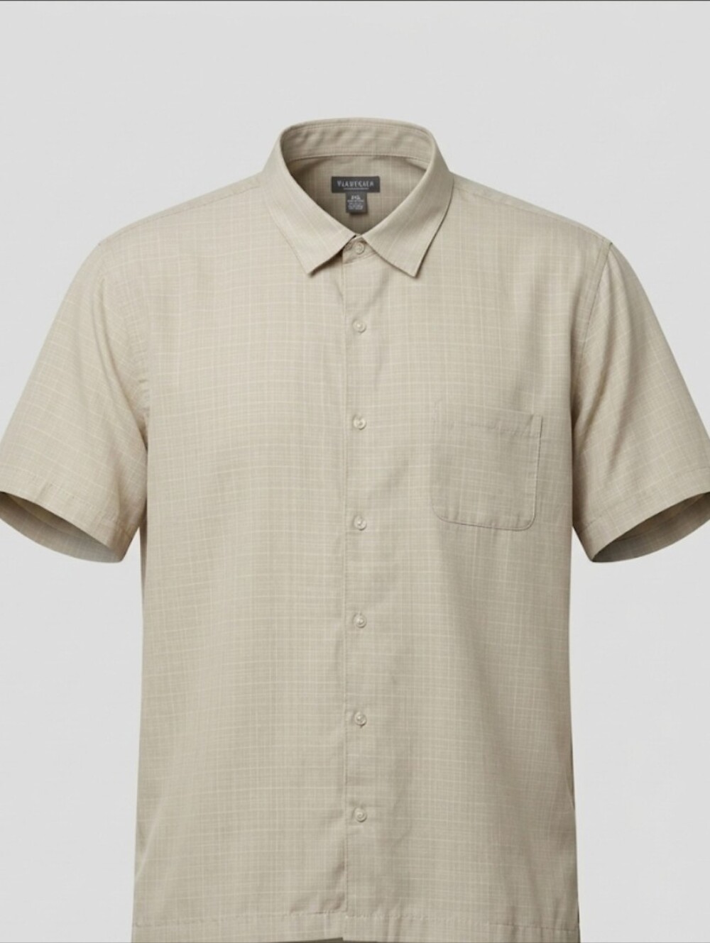 🌅 Van Heusen Men's Short Sleeve Button-Down Shirt – XXL, CreamAvena Color